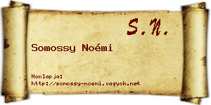 Somossy Noémi névjegykártya